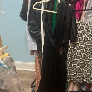 Peter Som Black Satin Dress